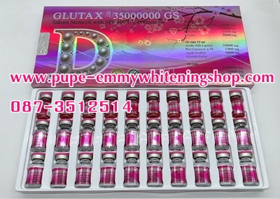 รูปภาพที่2 ของสินค้า : Glutax 35,000,000GS Sakura stemcell with SPF 100 UV Protectionขีดสุดของความขาว อมชมพู แบบสาวเอเชียสไตล์ญี่ปุ่น